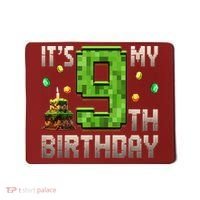 It'S My 9th Birthday 9 Year Old Gamer Pixel Birthday Boy Mousepad thumb 0