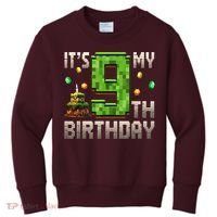 It'S My 9th Birthday 9 Year Old Gamer Pixel Birthday Boy Kids Sweatshirt thumb 0