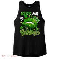It'S My 95th Birthday St. Patrick'S Day Shamrocks Cute Lips Ladies PosiCharge Tri-Blend Wicking Tank thumb 0