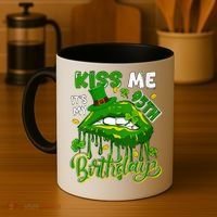 It'S My 95th Birthday St. Patrick'S Day Shamrocks Cute Lips Coffee Mug thumb 4