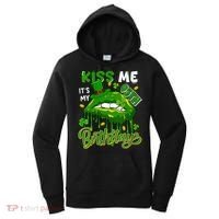 It'S My 95th Birthday St. Patrick'S Day Shamrocks Cute Lips Women's Hoodie thumb 0
