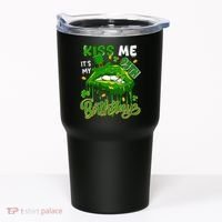 It'S My 95th Birthday St. Patrick'S Day Shamrocks Cute Lips Tumbler thumb 0