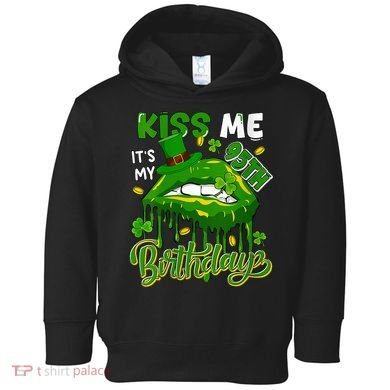 It'S My 95th Birthday St. Patrick'S Day Shamrocks Cute Lips Toddler Hoodie