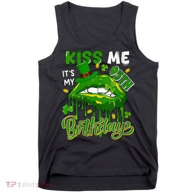 It'S My 95th Birthday St. Patrick'S Day Shamrocks Cute Lips Tank Top