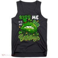 It'S My 95th Birthday St. Patrick'S Day Shamrocks Cute Lips Tank Top thumb 0