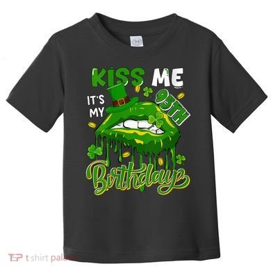It'S My 95th Birthday St. Patrick'S Day Shamrocks Cute Lips Toddler T-Shirt