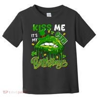 It'S My 95th Birthday St. Patrick'S Day Shamrocks Cute Lips Toddler T-Shirt thumb 0
