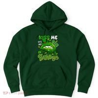 It'S My 95th Birthday St. Patrick'S Day Shamrocks Cute Lips Hoodie thumb 0
