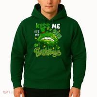 It'S My 95th Birthday St. Patrick'S Day Shamrocks Cute Lips Hoodie thumb 2