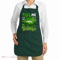 It'S My 95th Birthday St. Patrick'S Day Shamrocks Cute Lips Apron thumb 2