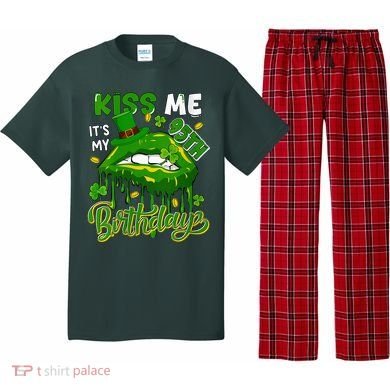 It'S My 95th Birthday St. Patrick'S Day Shamrocks Cute Lips Pajama Set