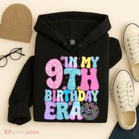 In My 9th Birthday Era Nine Bday 9 Year Old Hoodie thumb 4