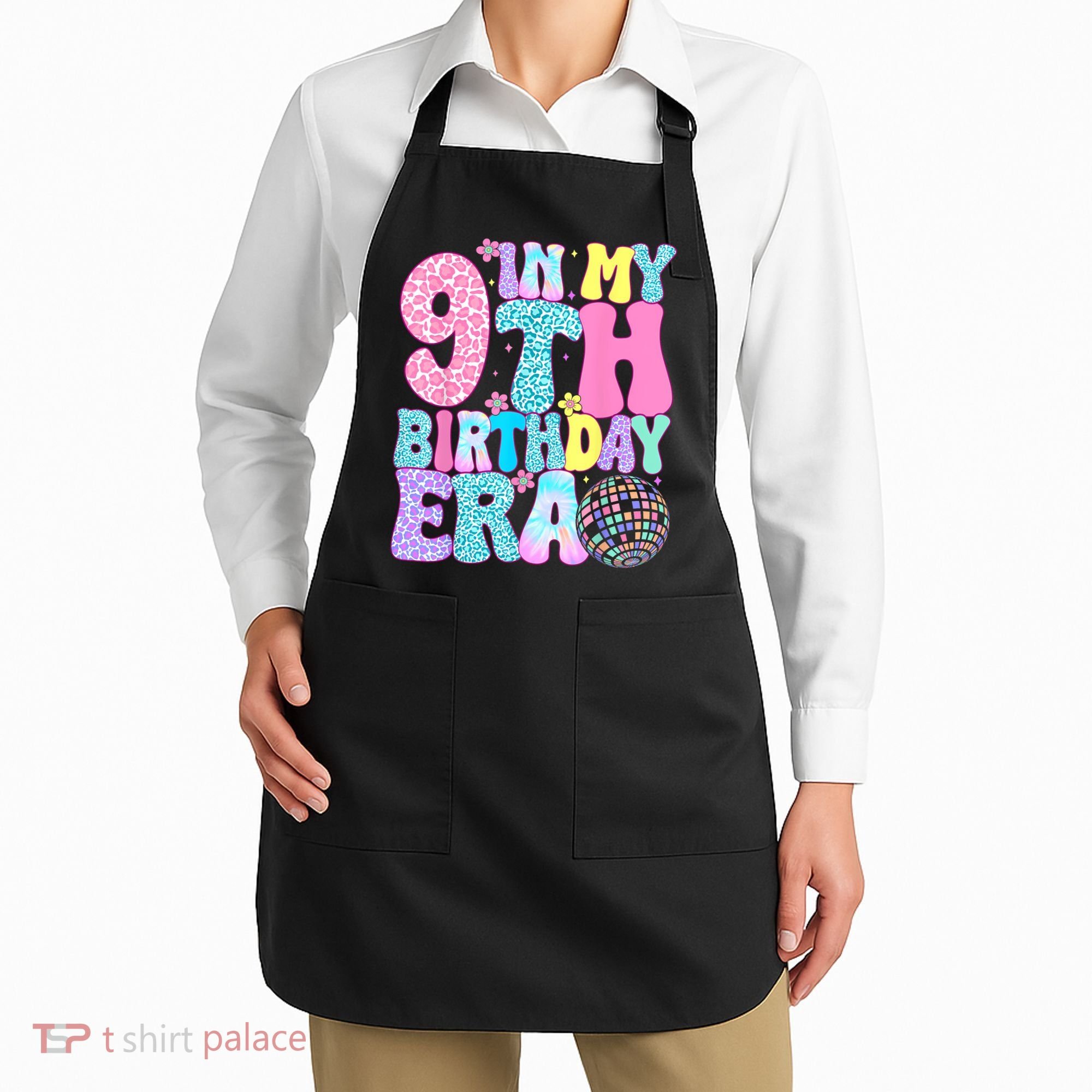In My 9th Birthday Era Nine Bday 9 Year Old Apron