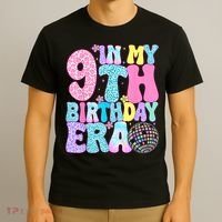 In My 9th Birthday Era Nine Bday 9 Year Old T-Shirt thumb 3