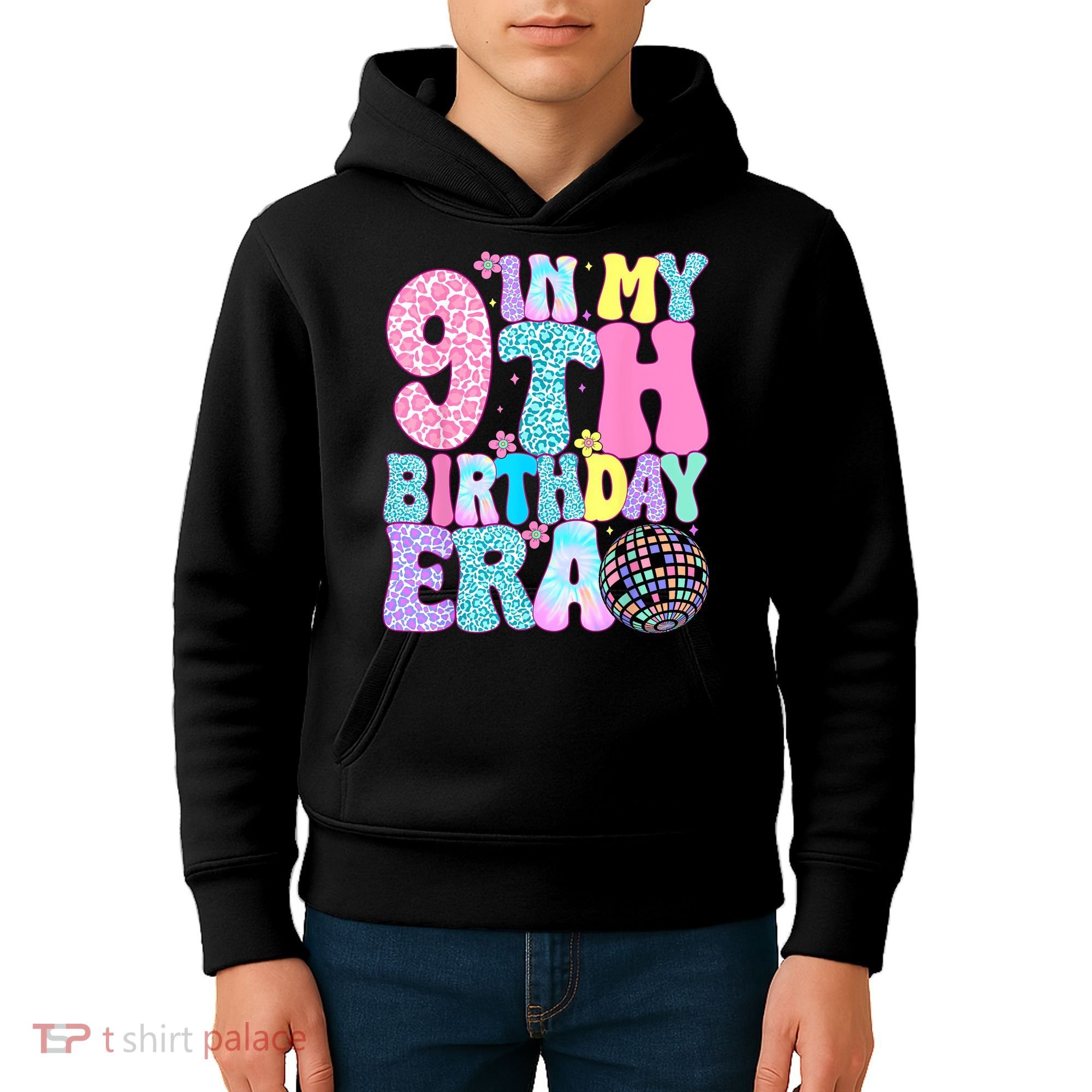 In My 9th Birthday Era Nine Bday 9 Year Old Kids Hoodie