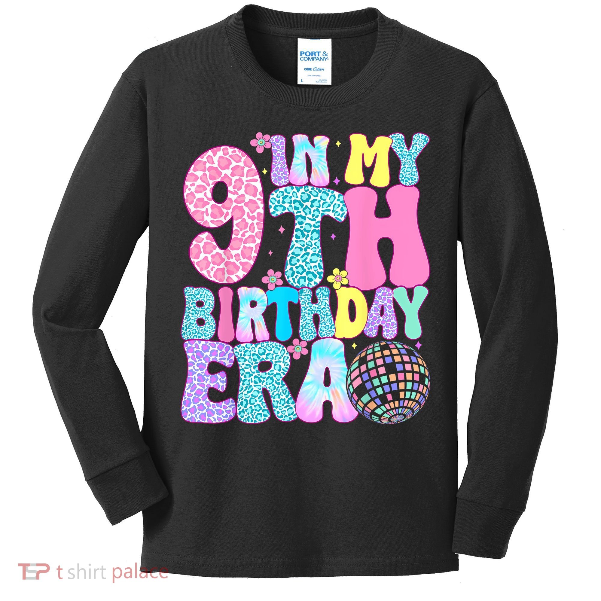 In My 9th Birthday Era Nine Bday 9 Year Old Kids Long Sleeve Shirt