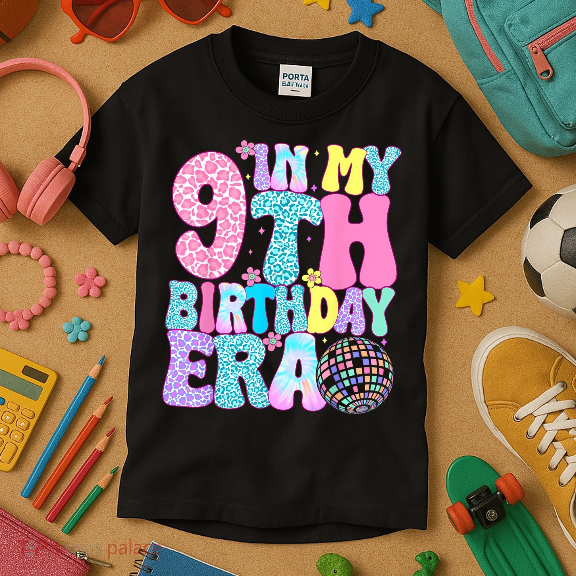 In My 9th Birthday Era Nine Bday 9 Year Old Kids T-Shirt