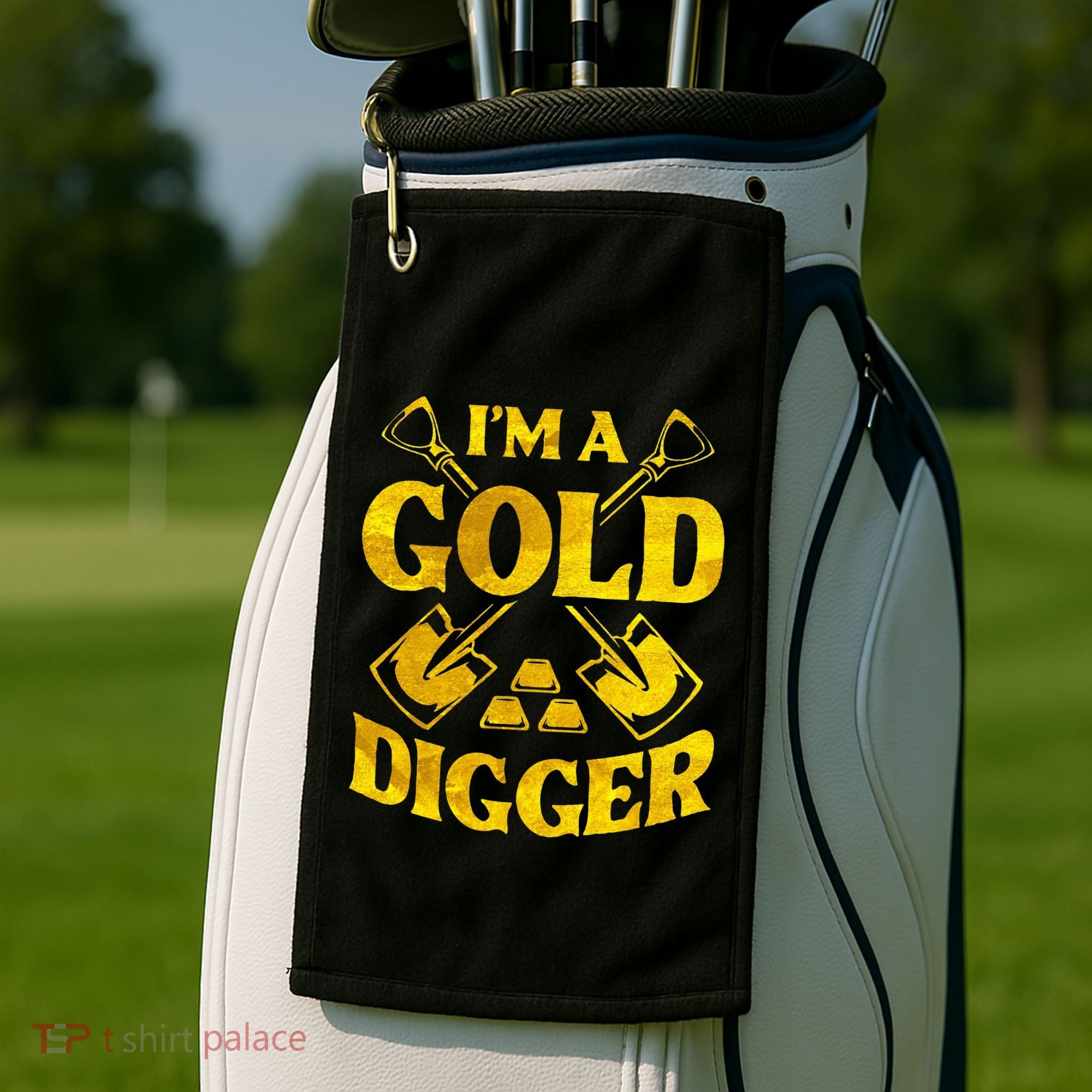 I M A Gold Digger Money Lifestyle Golf Towel