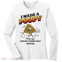 I Made A Poopy And My Tummy Felt Better Humor Meme Women's Long Sleeve Shirt thumb 0