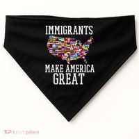 Immigrants Make America Great Gift USA-Made Doggie Bandana thumb 0