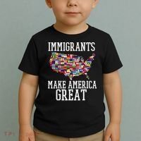 Immigrants Make America Great Gift Toddler T-Shirt thumb 2