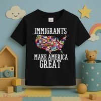 Immigrants Make America Great Gift Toddler T-Shirt thumb 3