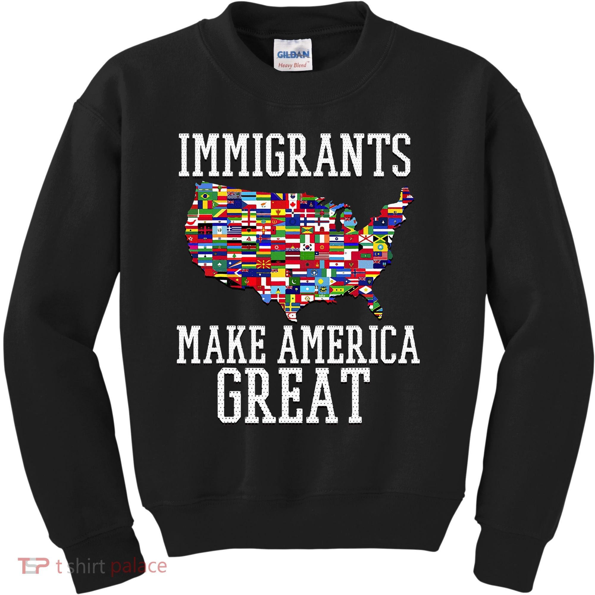 Immigrants Make America Great Gift Kids Sweatshirt