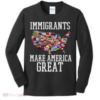 Immigrants Make America Great Gift Kids Long Sleeve Shirt thumb 0