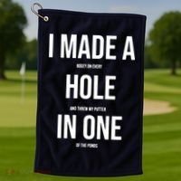 I Made A Hole In One Golf Golf Towel thumb 1