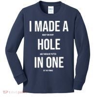 I Made A Hole In One Golf Kids Long Sleeve Shirt thumb 0