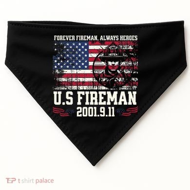 In Memory And Honor Of Firefighters Remembering 911 USA-Made Doggie Bandana