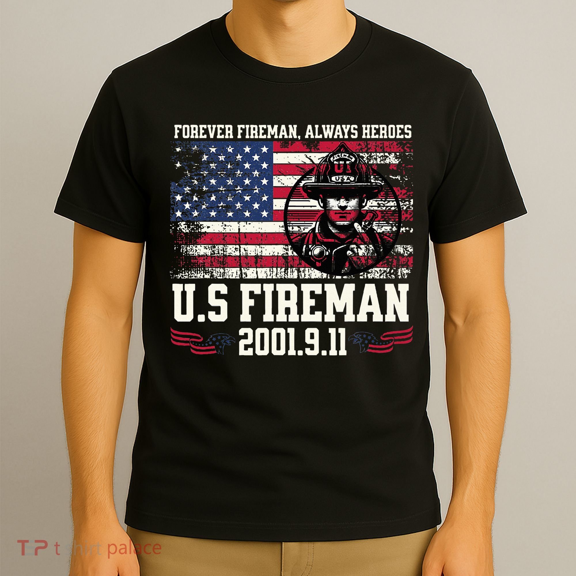 In Memory And Honor Of Firefighters Remembering 911 T-Shirt