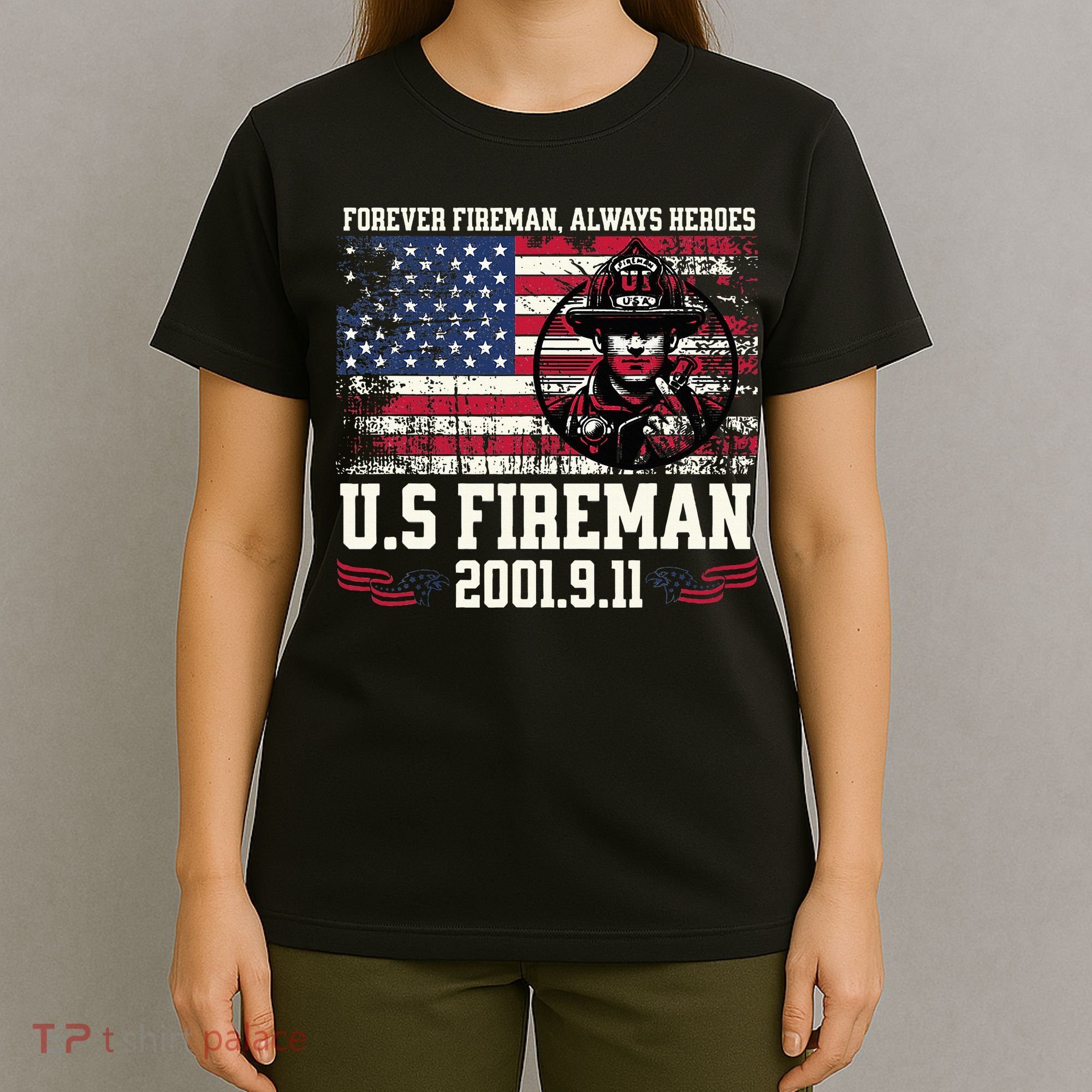 In Memory And Honor Of Firefighters Remembering 911 T-Shirt