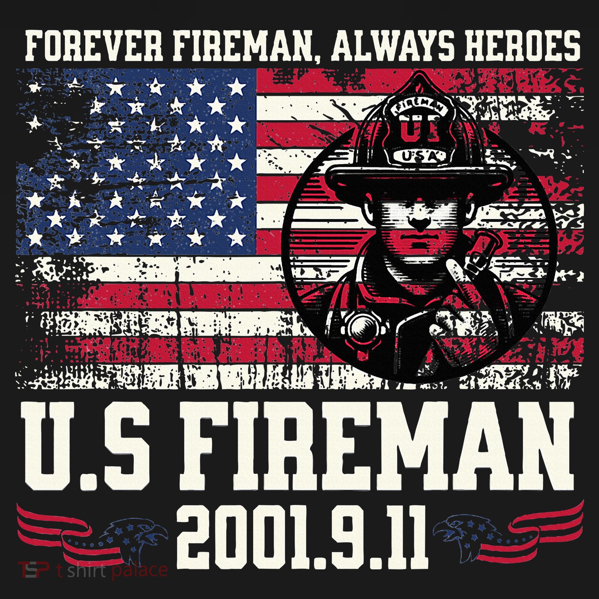 In Memory And Honor Of Firefighters Remembering 911 T-Shirt