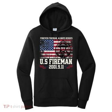 In Memory And Honor Of Firefighters Remembering 911 Women's Hoodie