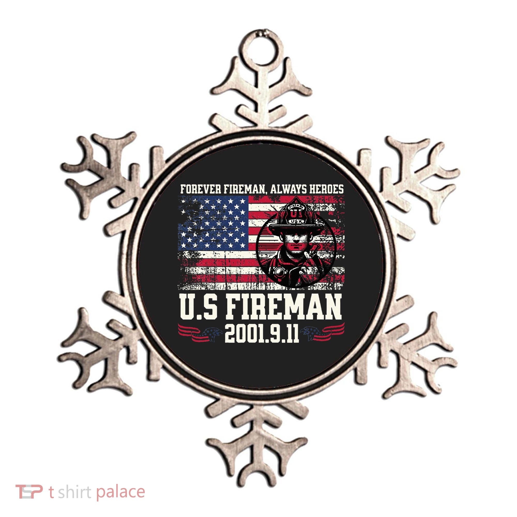 In Memory And Honor Of Firefighters Remembering 911 Ornament