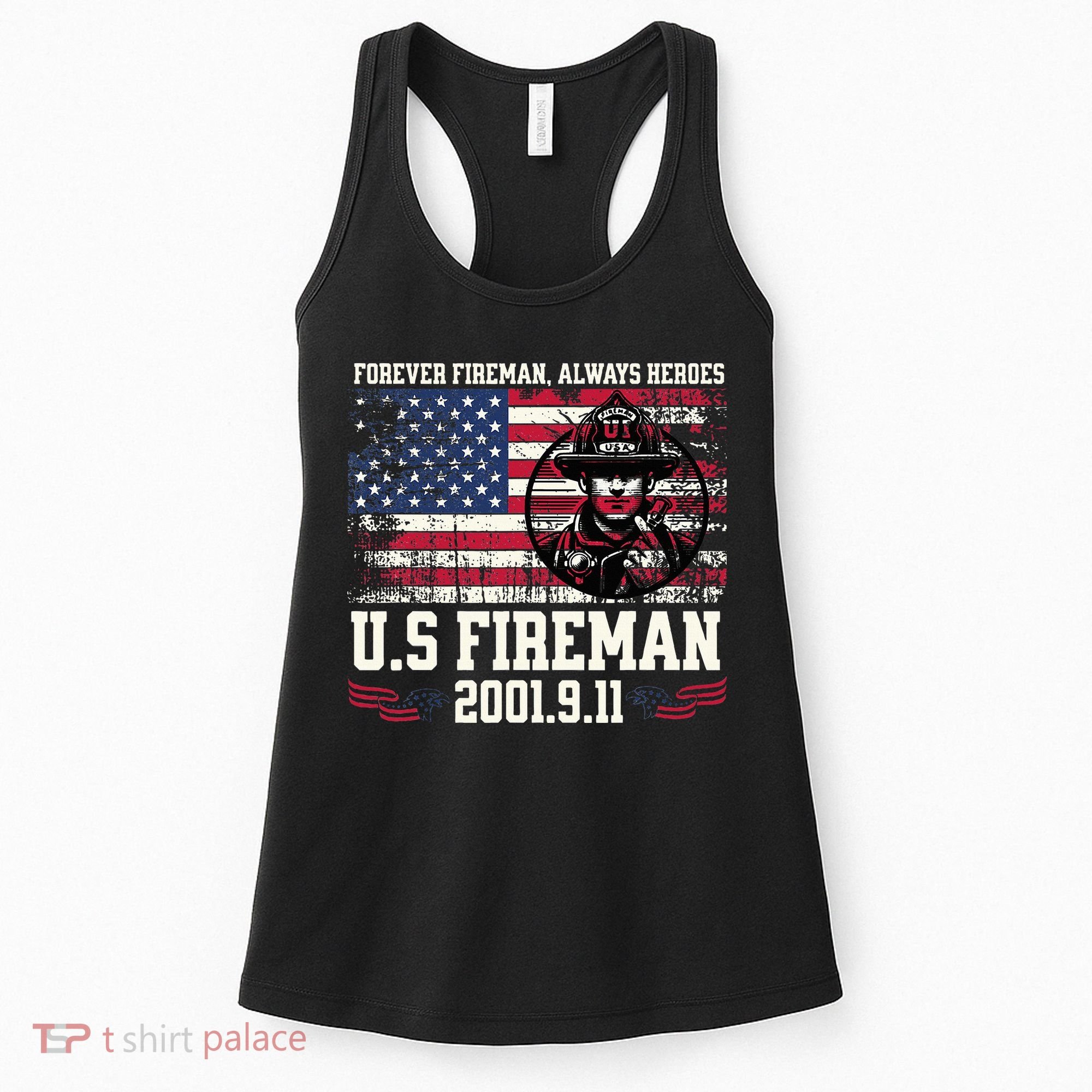 In Memory And Honor Of Firefighters Remembering 911 Women's Tank Top