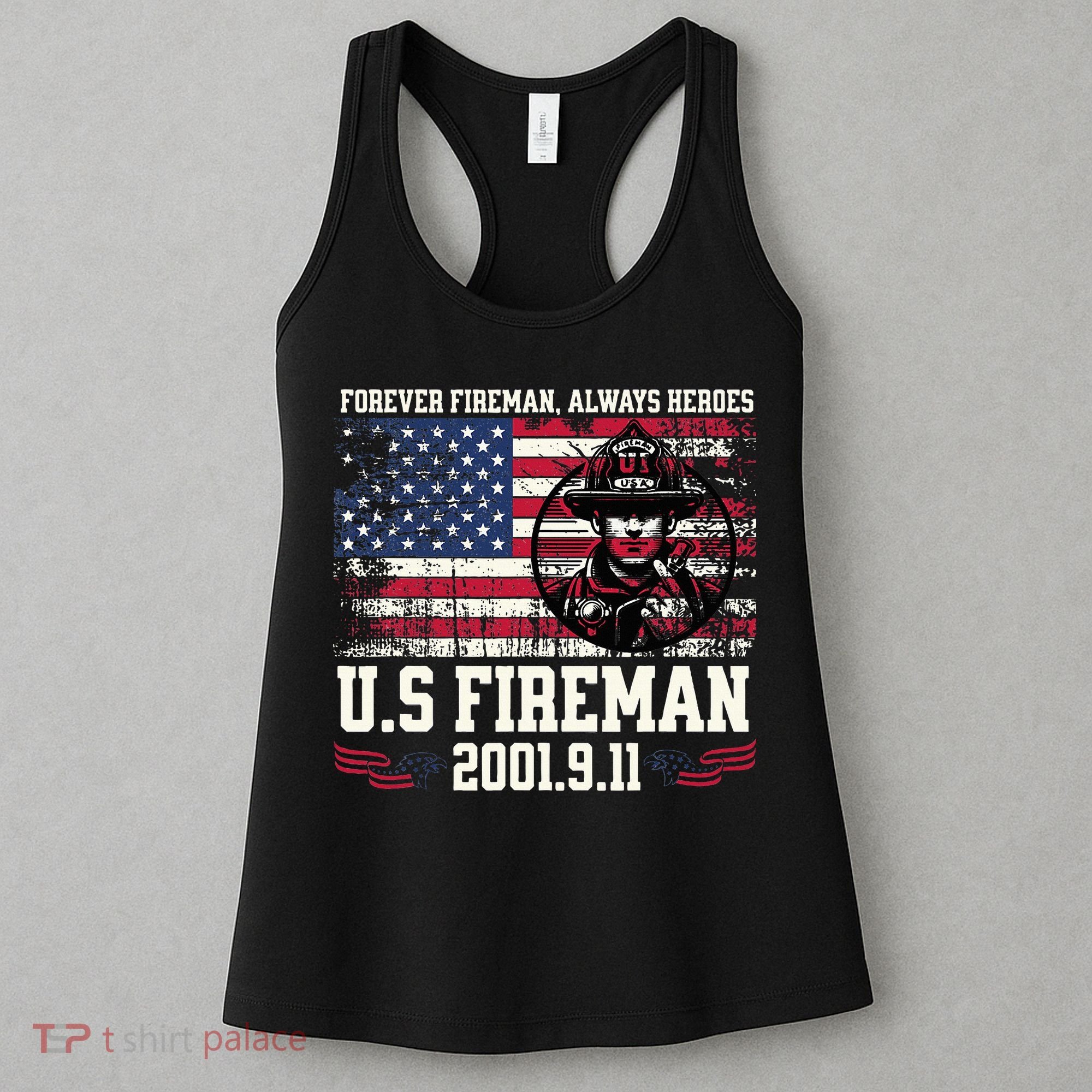 In Memory And Honor Of Firefighters Remembering 911 Women's Tank Top