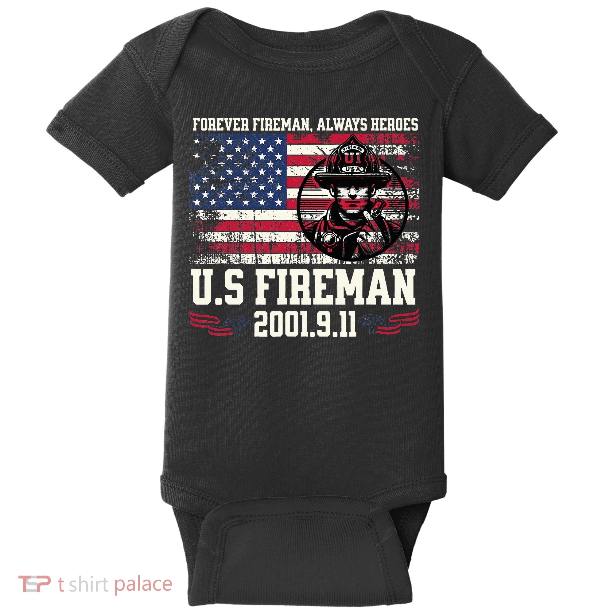In Memory And Honor Of Firefighters Remembering 911 Baby Bodysuit