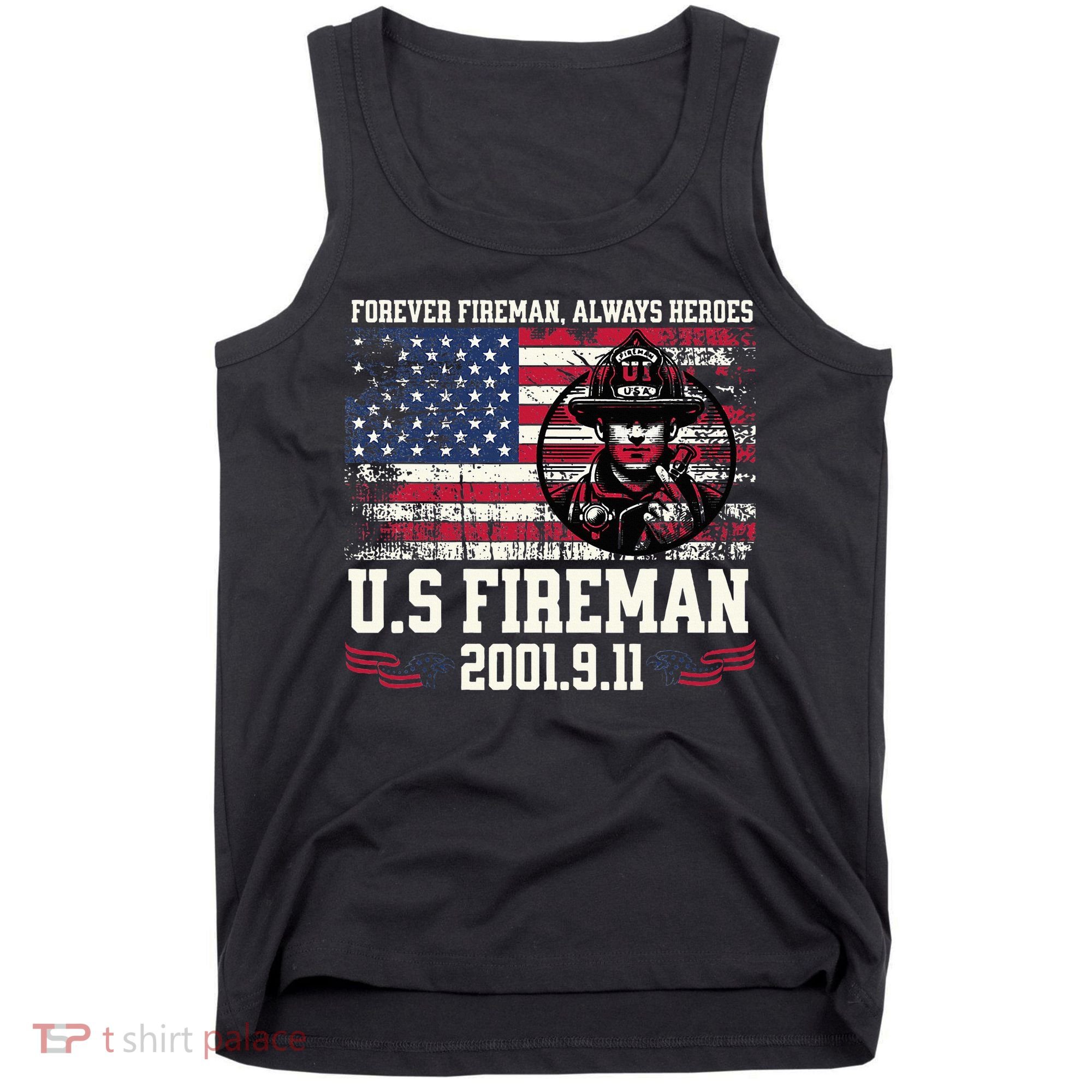 In Memory And Honor Of Firefighters Remembering 911 Tank Top