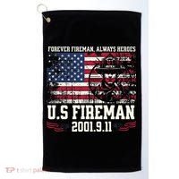 In Memory And Honor Of Firefighters Remembering 911 Golf Towel thumb 0