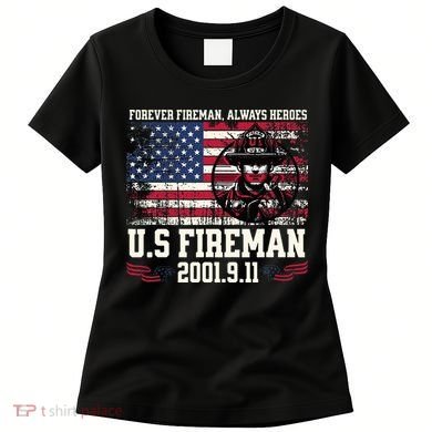 In Memory And Honor Of Firefighters Remembering 911 Women's T-Shirt