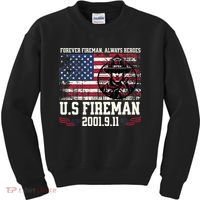 In Memory And Honor Of Firefighters Remembering 911 Kids Sweatshirt thumb 0