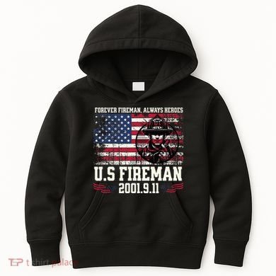 In Memory And Honor Of Firefighters Remembering 911 Kids Hoodie