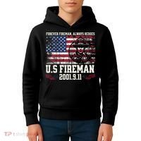 In Memory And Honor Of Firefighters Remembering 911 Kids Hoodie thumb 4