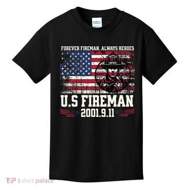 In Memory And Honor Of Firefighters Remembering 911 Kids T-Shirt