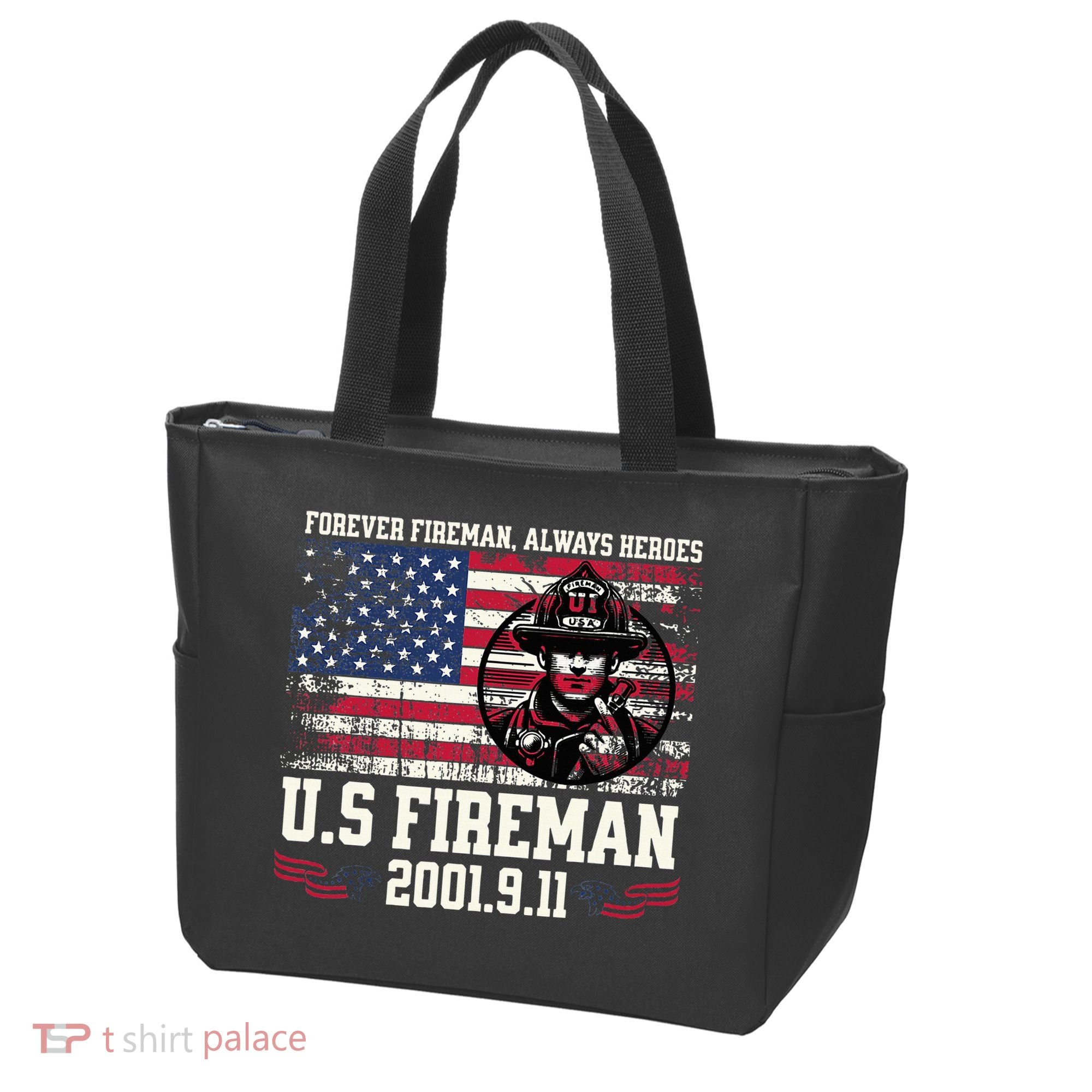 In Memory And Honor Of Firefighters Remembering 911 Tote Bag
