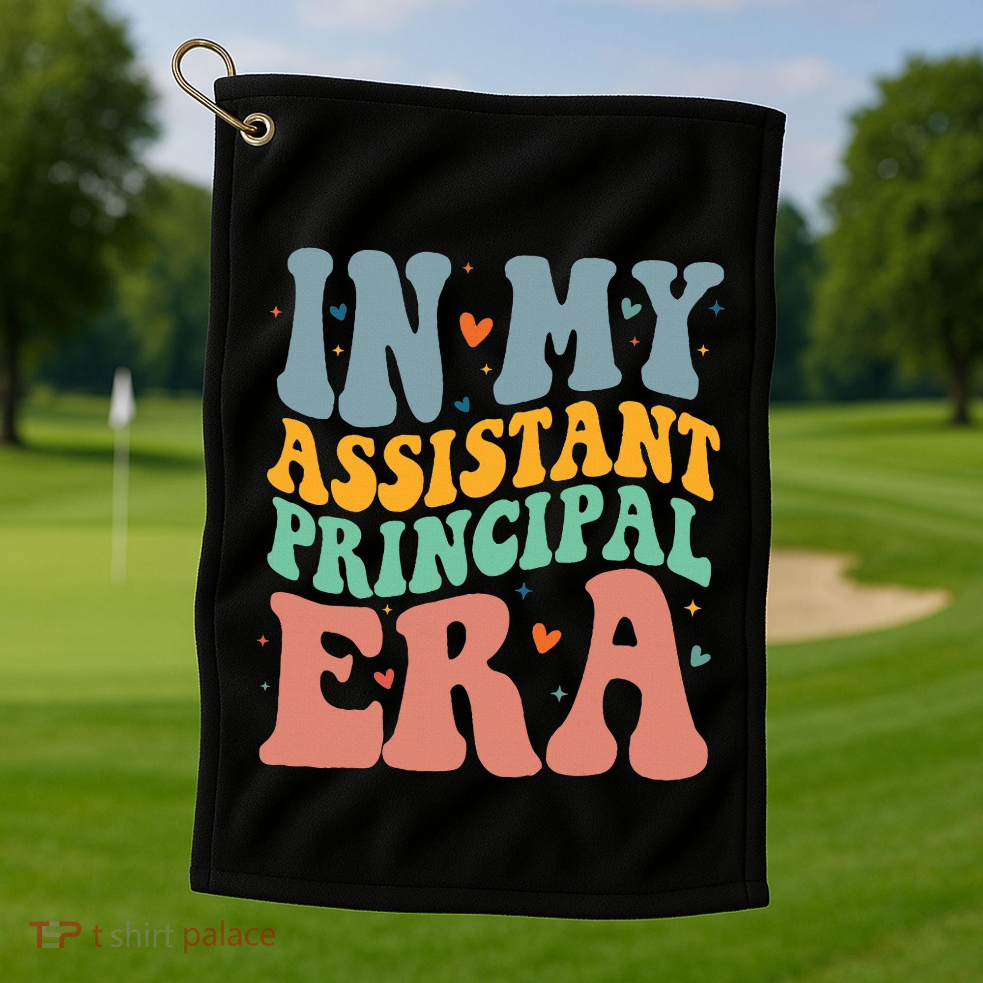 In My Assistant Principal Era Groovy Golf Towel