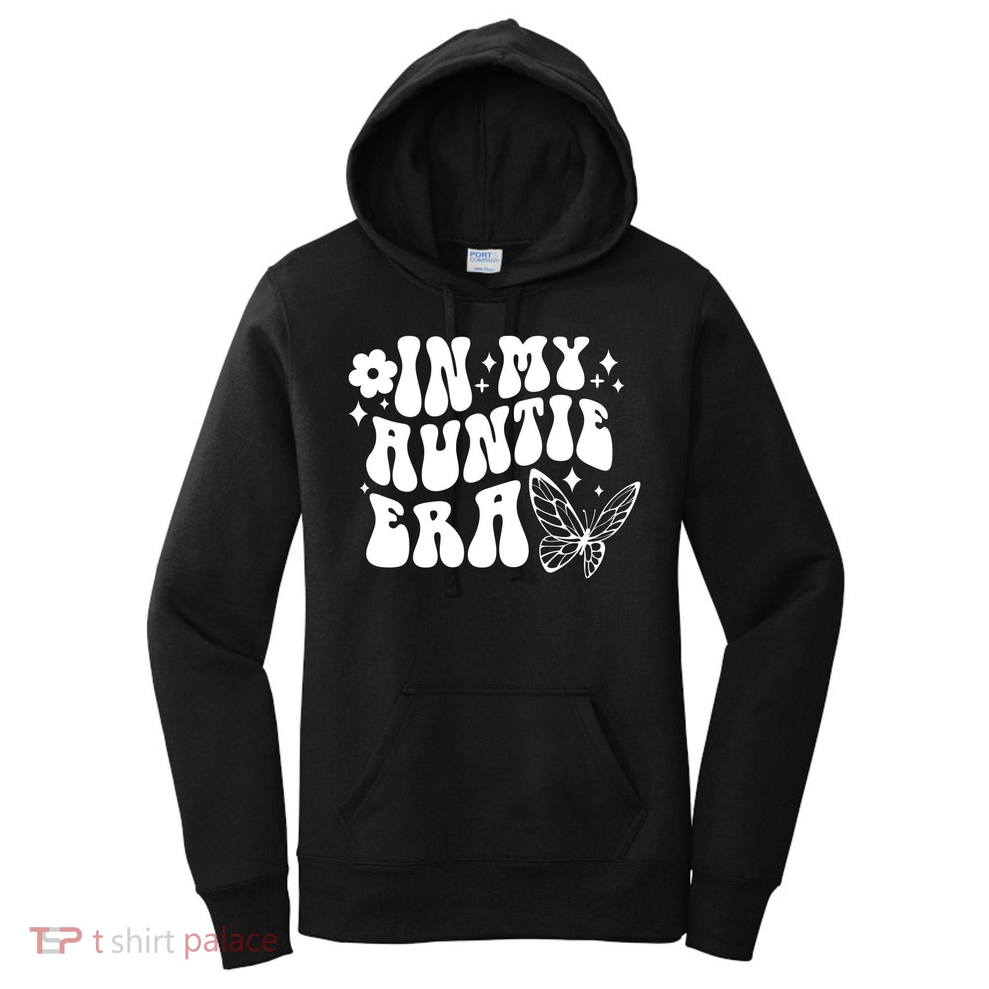 In My Auntie Era Fun Aunt Butterfly Women's Hoodie