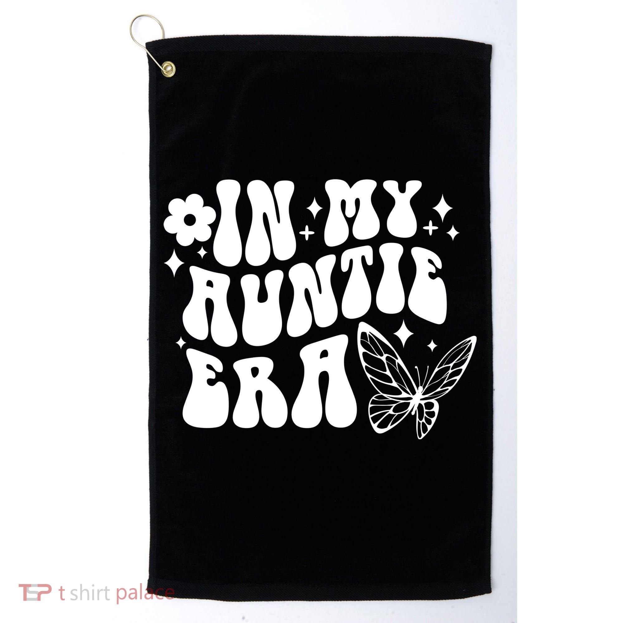 In My Auntie Era Fun Aunt Butterfly Golf Towel